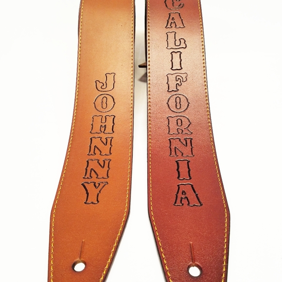 Personalized Leather guitar strap - Picture 5 of 13